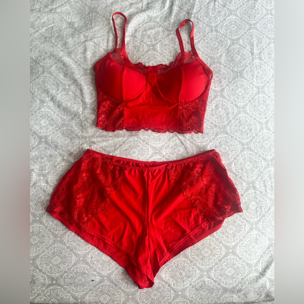 Sexy red pajama set size small - New